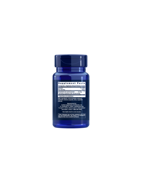 Food Sensitivity Relief with Diamine Oxidase - 60 vegetarian capsules - Life Extension - back label