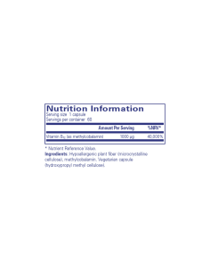 B12 Methylcobalamin - 60 Capsules – product image 1 – Pure Encapsulations 2