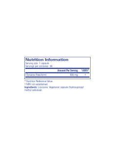 L-Tyrosine - 90 Capsules – product image 1 – Pure Encapsulations 2