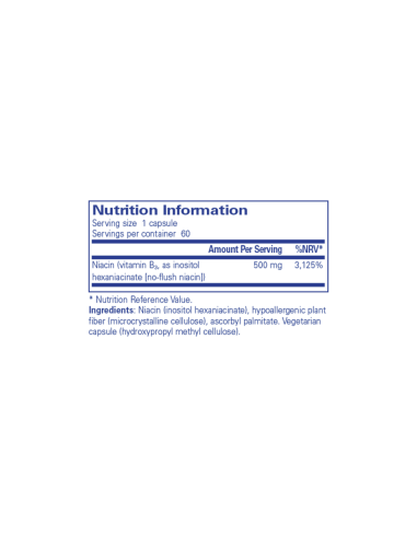 Niacitol 500mg - 60 Capsules | Pure Encapsulations