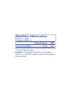 Zinc 15 - 60 Capsules – product image 1 – Pure Encapsulations 2