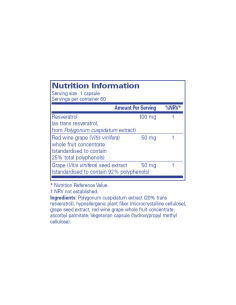 Resveratrol Extra - 60 Capsules – product image 1 – Pure Encapsulations 2