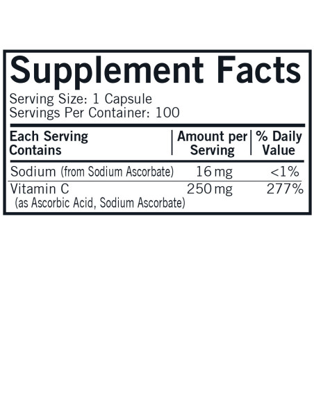 Vitamine C 250 mg – 100 capsules | Kirkman Labs