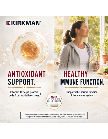 Vitamin C 250 mg Capsules - 250 Capsules | Kirkman Labs