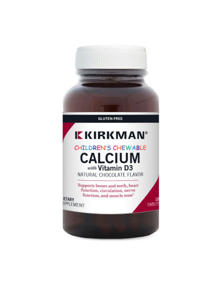 Children's Chewable Calcium w/Vitamin D3 Chocolate - 120 | Kirkman Labs – officiële productafbeelding 2
