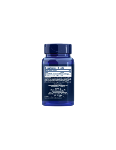 Life Extension NAD+ Cell Formula 300 mg - 30 vegetarian capsules, back label