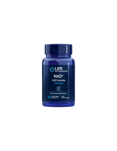Life Extension NAD+ Cell Formula 300 mg - 30 vegetarian capsules, front view