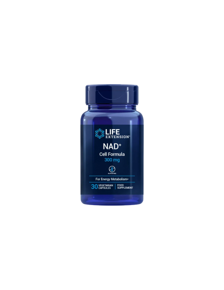 Life Extension NAD+ Cell Formula 300 mg - 30 vegetarian capsules, front view