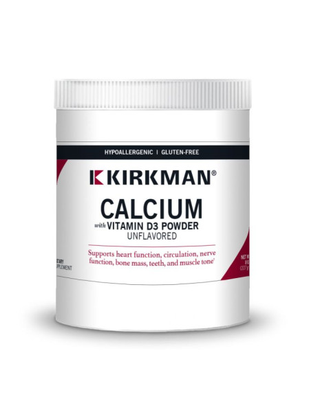 Calcium with Vitamin D-3 Powder (Unflavored) - 227 g | Kirkman Labs
