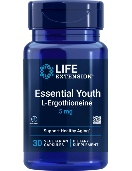 Essential Youth L-Ergothioneine 5 mg - 30 vegetarian capsules | Life Extension