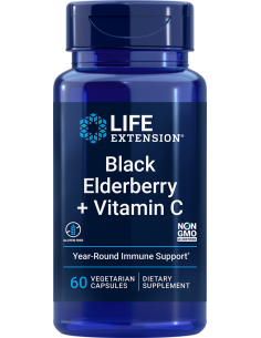 Black Elderberry + Vitamin C - 60 vegetarian capsules |...