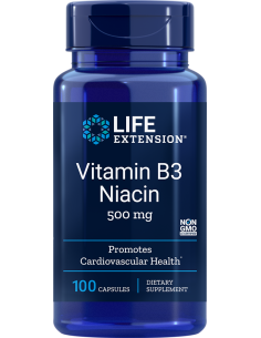 Vitamin B3 Niacin - 100 capsules | Life Extension