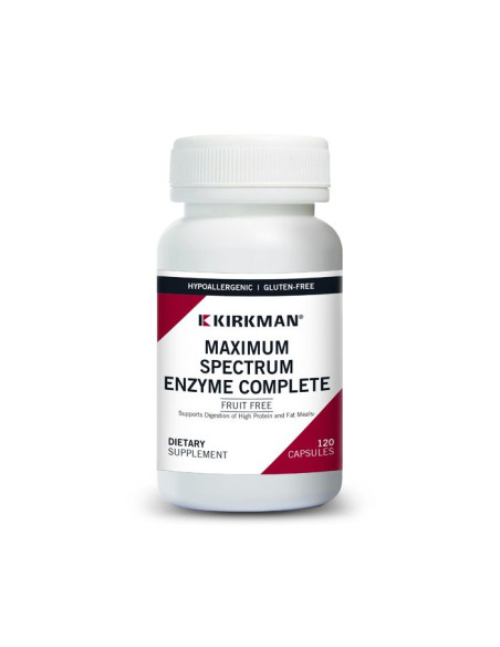 Maximum Spectrum Enzyme Complete/DPP-IV™ Fruit Free w/Isogest - 120 Caps | Kirkman Labs