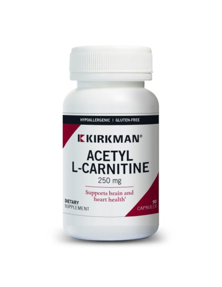 Acetyl-L-Carnitine 250 mg - Hypoallergenic - 90 Capsules | Kirkman Labs – official product image 1