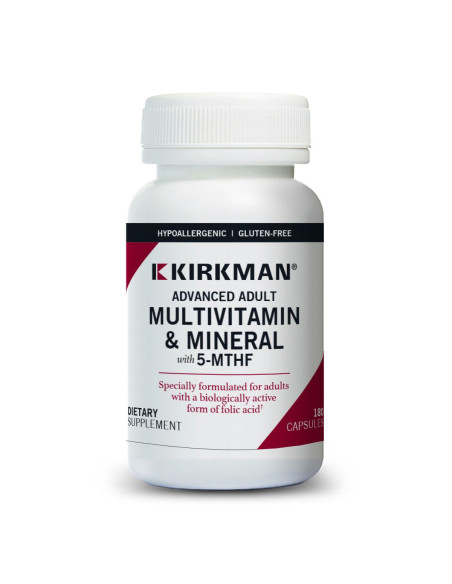 Advanced Adult Multi-Vitamin/Mineral Capsules w/5-MTHF | Kirkman Labs