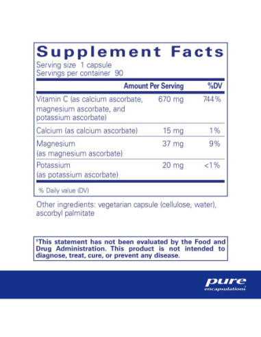 Buffered Ascorbic Acid - 90 Capsules | Pure...
