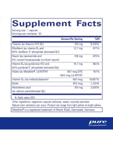 B-Complex Plus - 60 Capsules | Pure Encapsulations