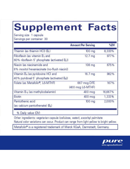 B-Complex Plus - 60 Capsules | Pure Encapsulations