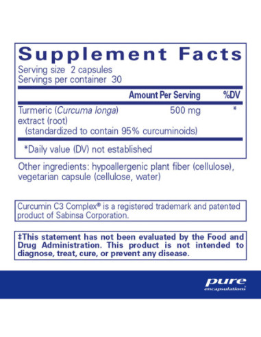 Curcumin - 60 Capsules | Pure Encapsulations