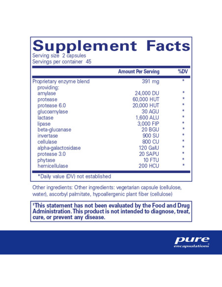 Digestive Enzymes Ultra - 90 Capsules | Pure Encapsulations