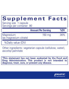 Magnesium Citrate - 90 Capsules | Pure Encapsulations 2