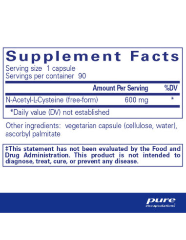 NAC 600mg - 90 Capsules | Pure Encapsulations