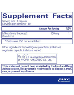 Reduced Glutathione - 60 Capsules | Pure Encapsulations 2