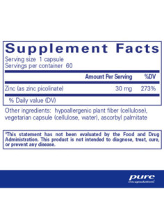 Zinc 30 - 60 Capsules | Pure Encapsulations 2