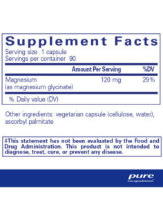 Magnesium Glycinate - 90 Capsules | Pure Encapsulations 2