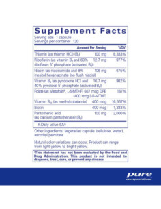 B-Complex Plus - 120 Capsules | Pure Encapsulations 2