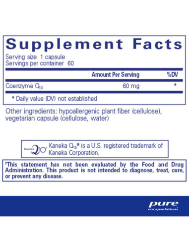 CoQ10 60 mg - 60 Capsules | Pure Encapsulations