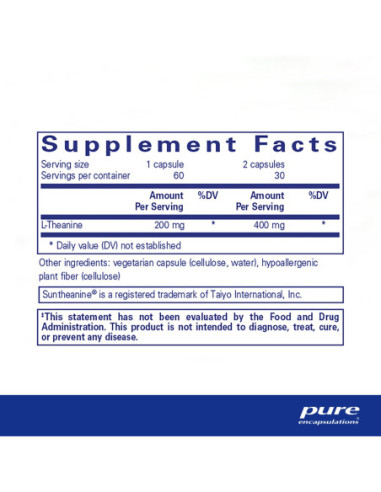 L-Theanine - 60 Capsules | Pure Encapsulations