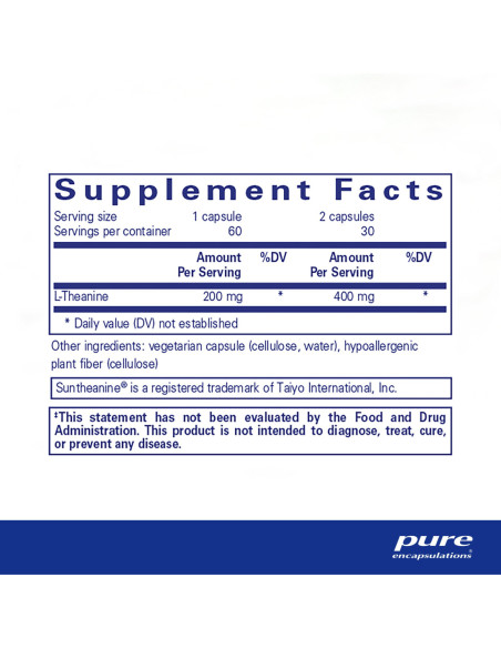 L-Theanine - 60 Capsules | Pure Encapsulations