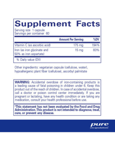 Iron-C - 60 Capsules | Pure Encapsulations