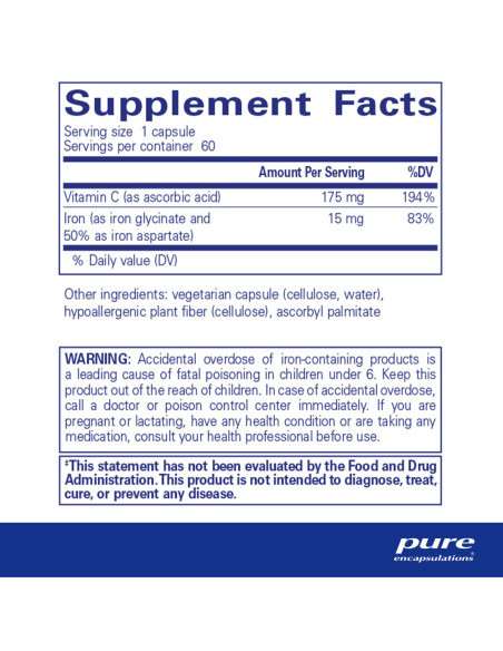Iron-C - 60 Capsules | Pure Encapsulations