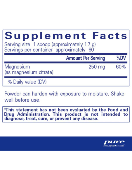 Magnesium Powder - 107g | Pure Encapsulations