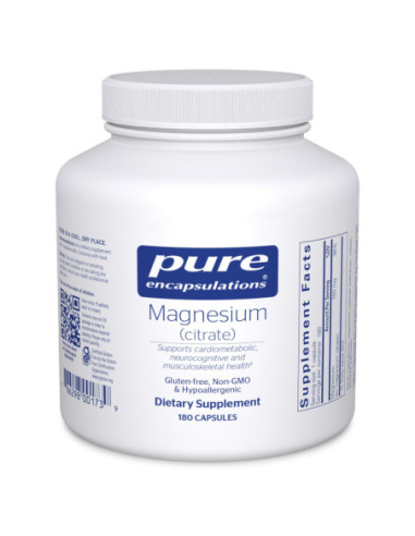 Magnesium Citrate - 180 Capsules | Pure...