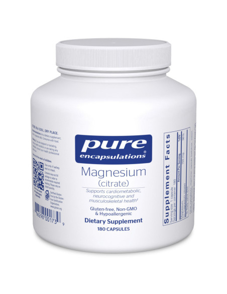 Magnesium Citrate - 180 Capsules | Pure Encapsulations