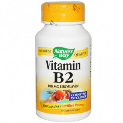 Vitamin B2 (Riboflavin) - (100mg) - 100 caps - Natures Way 2