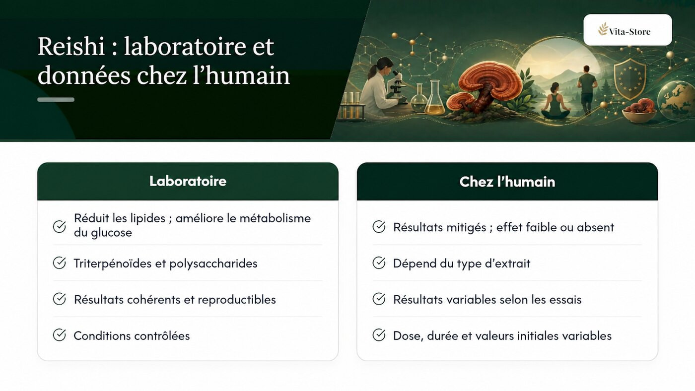 Ce que montrent les études en laboratoire et chez l’humain sur le reishi